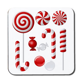 Different red and white candies (coaster) / Default Title