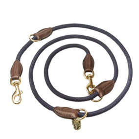 Digby & Fox Leather Dog Lead Navy (One Size)