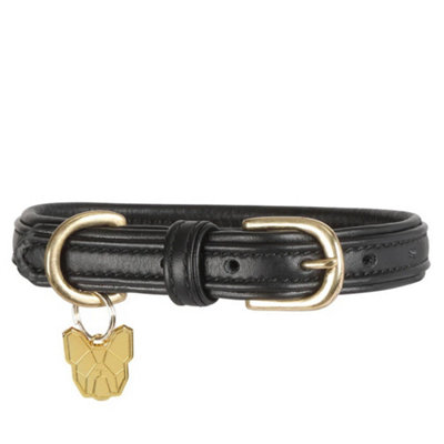 Digby & Fox Leather Padded Dog Collar Black (XL - Neckline: 58cm-64cm) Price Comparisons | Compare The Build