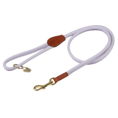 Digby & Fox Rolled Leather Dog Lead Lilac (One Size) Price Comparisons | Compare The Build