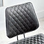 Digby Quilted Faux Leather Dining Chair - Grey (Set of 2) Industrial Diamond Back Detail