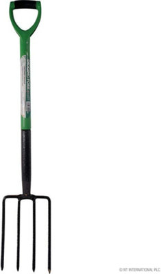 Digging Fork Heavy Duty Gardening Lawn Tool Garden Planting Lightweight Soft Plastic Handle Grip Carbon Steel