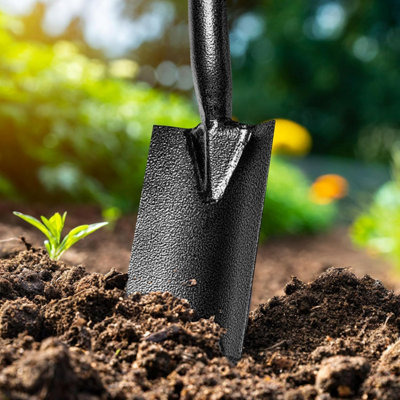 43.7 Inch Small Spade Trench Shovel - Heavy Duty Steel Garden Tool | Compact Digging Shovel For Gardening & Camping