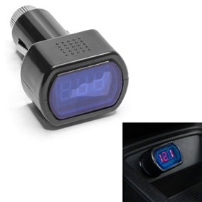 Digital 12V/24V LED Car Vehicle Socket Voltmeter Voltage Battery Tester Checker