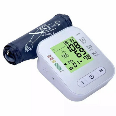 Digital Automatic Blood Pressure Monitor Upper Arm BP Machine Heart ...