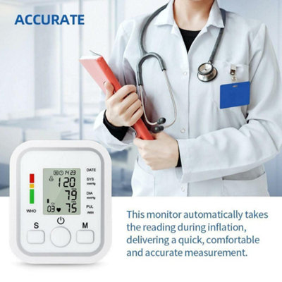 Digital Automatic Upper Arm Blood Pressure Monitor with Memory & Heart Rate