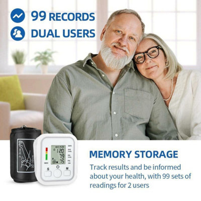 Digital Automatic Upper Arm Blood Pressure Monitor with Memory & Heart Rate