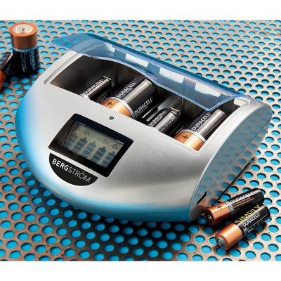 Digital Battery Machine - Revives Alkaline & Rechargeable Batteries, Auto-Detection, LED Screen, USB Charging Port, Mains Powered,