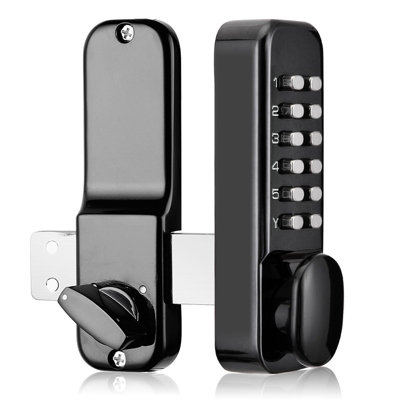 Digital Code Door Lock Chrome Waterproof Combination Lock Knob with Key ...