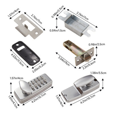 Digital Code Door Lock Weather Resistant Keyless Keypad Combination Key Coded Button Lock