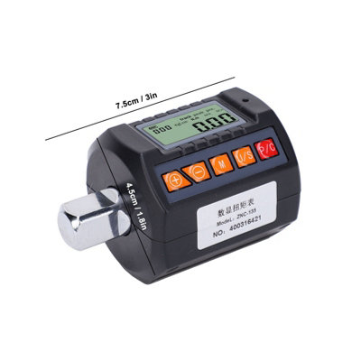 Digital Display Torque Wrench Adapter with 13.5-135Nm Gauge for 1/2in,3 ...