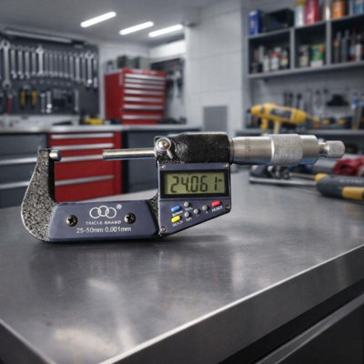 Digital External Micrometer 25-50mm/1-2 With Carry Box BDM1050