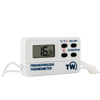 Digital Fridge Freezer Thermometer with Temperature Warning Alarm and Max Min Feature
