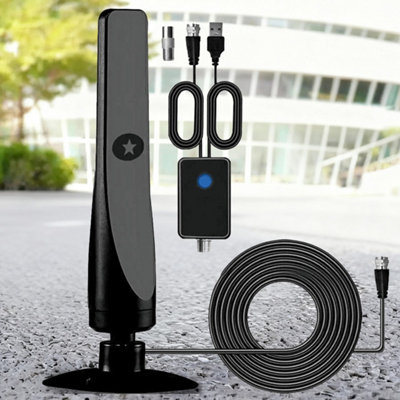 digital tv aerial booster box Antenna Indoor Antenna,Portable TV Antenna for Local Channels,360Reception,Support 4K 1080p Smart Television with Amplifier Signal for Free Channels : Electronics band filters GE Indoor TV Antenna Amplifier