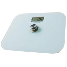 Digital LCD Bathroom Weighing Scales - Battery Free Kinetic Tempered Glass High Precision Scale - Displays Weight in Stone or KG
