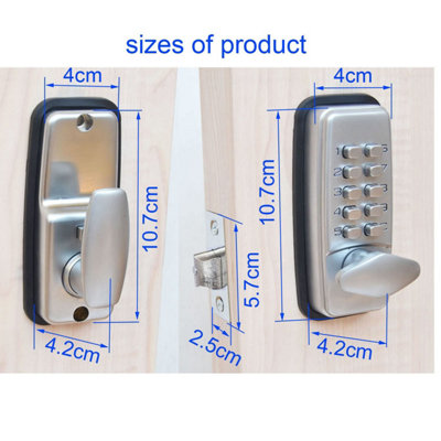 Digital Mechanical Code Lock, Indoor Outdoor Waterproof Password Door ...