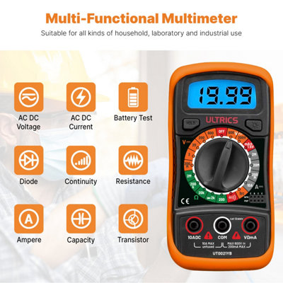 Digital Multimeter, Voltmeter Ammeter Ohmmeter Circuit Checker with ...