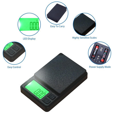 Digital Pocket Scale 1000g 0.01g Precision Gram Scale Digital Grams ...