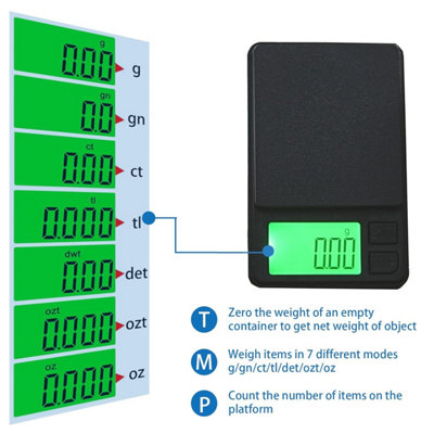 Digital Pocket Scale 1000g 0.01g Precision Gram Scale Digital Grams ...