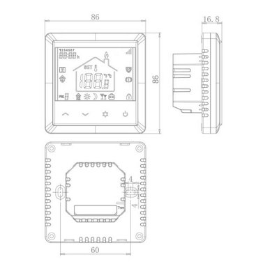 Digital Programmable Thermostat 16A Underfloor or Electric Heating - 5