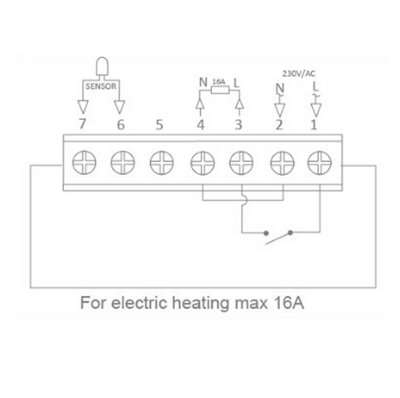 Digital Programmable Thermostat 16A Underfloor or Electric Heating - 7