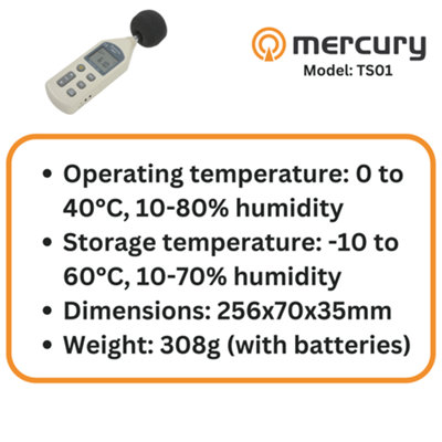 Digital Sound Level Decibel Meter with Heavy Duty Case