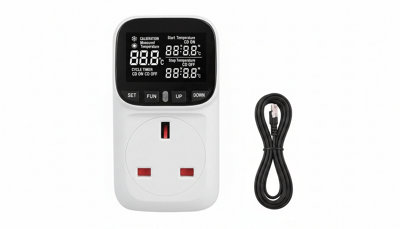 Digital UK Plug in Thermostat Temperature Controller Sensor Socket ...
