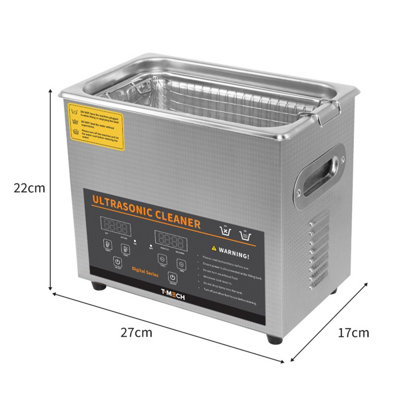 Digital Ultrasonic Cleaner 3L Steel Cleaning Tank - 5
