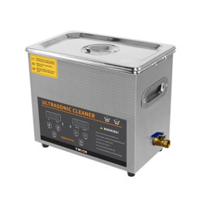 Digital Ultrasonic Cleaner 6L Steel Cleaning Tank & Rotating Vinyl Adaptor