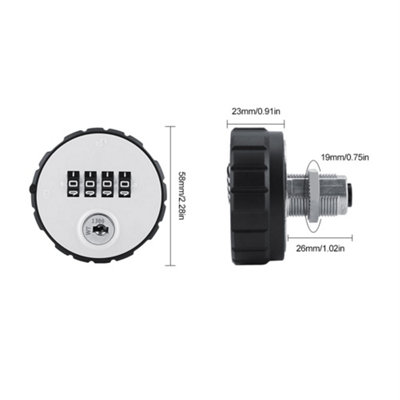 Digital Zinc Alloy Combination Cam Lock with Keys for Cabinets-26mm Password Safe