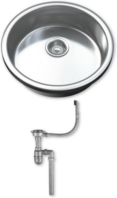 Dihl 1091 Single Bowl Inset Stainless Steel Kitchen Sink and Waste