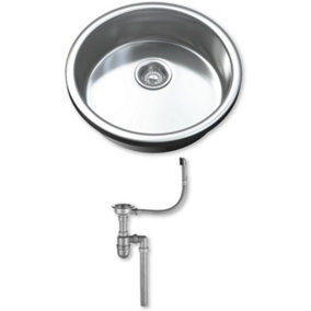 Dihl 1091 Single Bowl Inset Stainless Steel Kitchen Sink and Waste