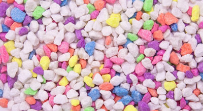 Dihl 1KG Rainbow Fluorescent Coloured Aquarium Gravel - 3mm to 8mm Tropical Decorative Fish Tank