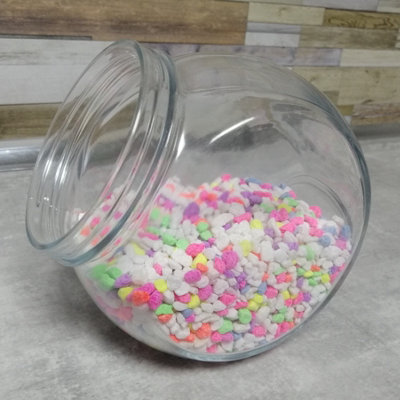 Dihl 1KG Rainbow Fluorescent Coloured Aquarium Gravel - 3mm to 8mm Tropical Decorative Fish Tank