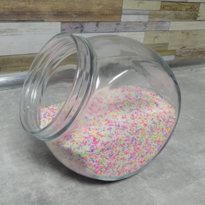 Dihl 1KG Rainbow & White Coloured Fluorescent Aquarium Gravel - 1mm to 2mm Tropical Decorative Fish Tank
