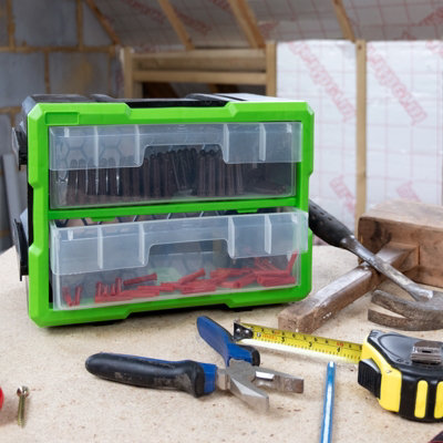 Dihl 2 Drawer Interlocking Tool Storage Unit - Pack of 2