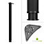 Dihl 2 x Black Adjustable Breakfast Bar Table Leg - 1100mm