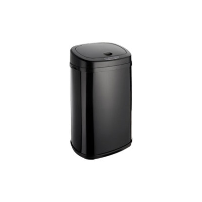 Dihl 30L Onyx Black with Black Lid Stainless Steel Auto Touchless Hands-free Sensor Kitchen Waste Dust Bin Automatic