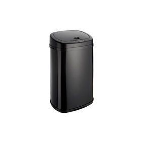 Dihl 30L Onyx Black with Black Lid Stainless Steel Auto Touchless Hands-free Sensor Kitchen Waste Dust Bin Automatic