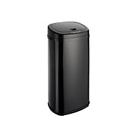 Dihl 42L Onyx Black with Black Lid Stainless Steel Auto Touchless Hands-free Sensor Bin