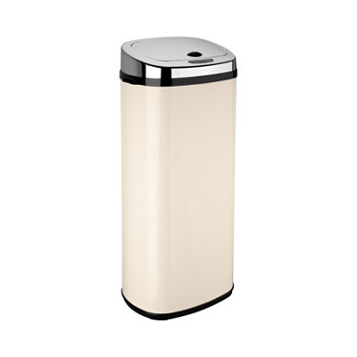 Dihl 50L Cream Litre Sensor Bin Kitchen Waste Dustbin Chrome Automatic