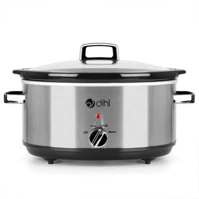 Dihl 6.5 Litre Family Sized Large Capacity Slow Cooker DIY at B Q