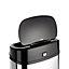 Dihl 68L Sensor Bin Chrome with Black Lid Kitchen Waste Dustbin Chrome Automatic