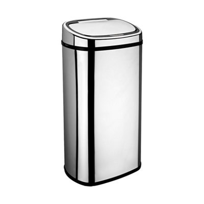 Dihl 68L Sensor Bin Chrome with Chrome Lid Kitchen Waste Dustbin Chrome Automatic