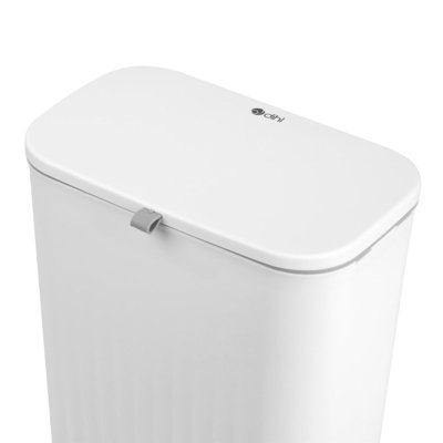Dihl 9 Litre Waste Bin Kitchen Door Cupboard Hanging or Wall Mount Compost Trash Caddy White