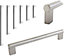 Dihl Boss Bar Handles Brushed Stainless Steel Cabinet Cupboard 192mm - (Pack of 10)