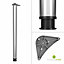 Dihl Chrome Adjustable Breakfast Bar Table Leg - 870mm