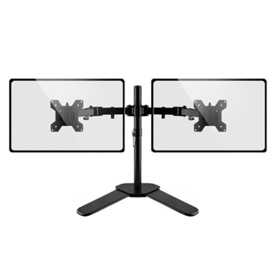 Dihl Double Dual Display Computer Monitor Arm Mount Desk Stand 13" - 27"