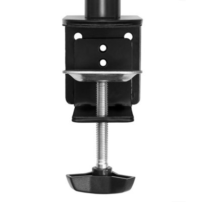 Dihl Double Twin Arm Desk Mount Bracket LCD Computer Monitor Stand Clamp 13"-27"