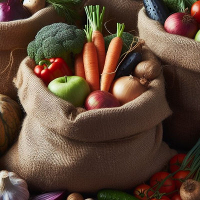 Hessian bags for discount vegetables